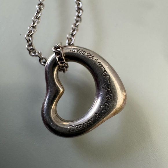 Tiffany & Co. Elsa Peretti®  Open Heart Pendant Necklace 925 Silver small - Picture 2 of 6